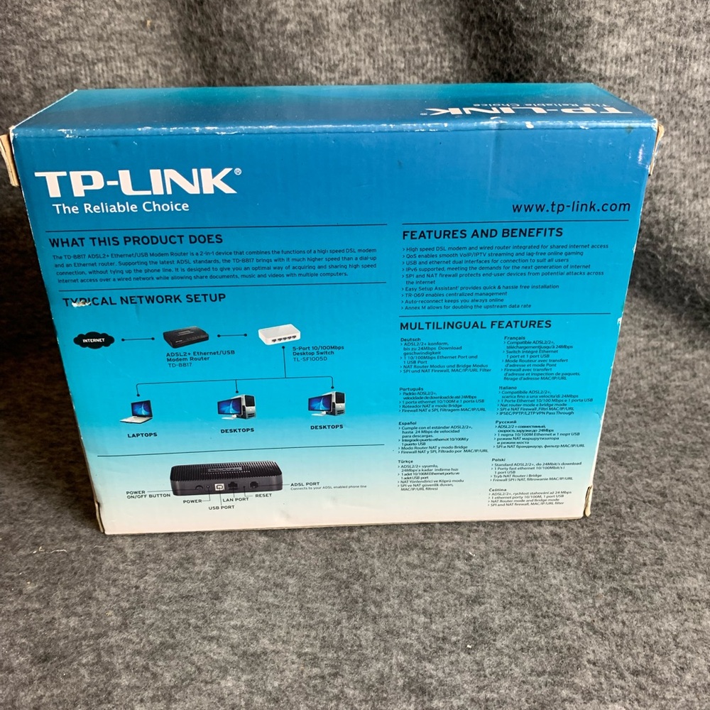 TP-Link Black Modem-Router Combo Networking Device - Picture 3 of 8
